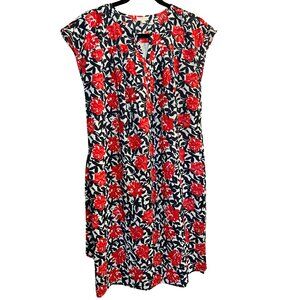 Classic Sash-Belted Floral Print Dress // Talbots Women's Size 8P